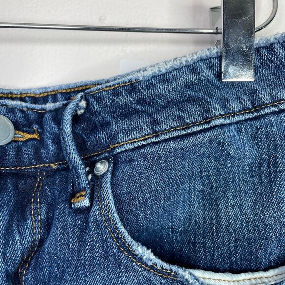 Good American Good Vintage Frayed Denim Cutoffs Jean Shorts Stretch Womens 8 29 - Picture 5 of 16